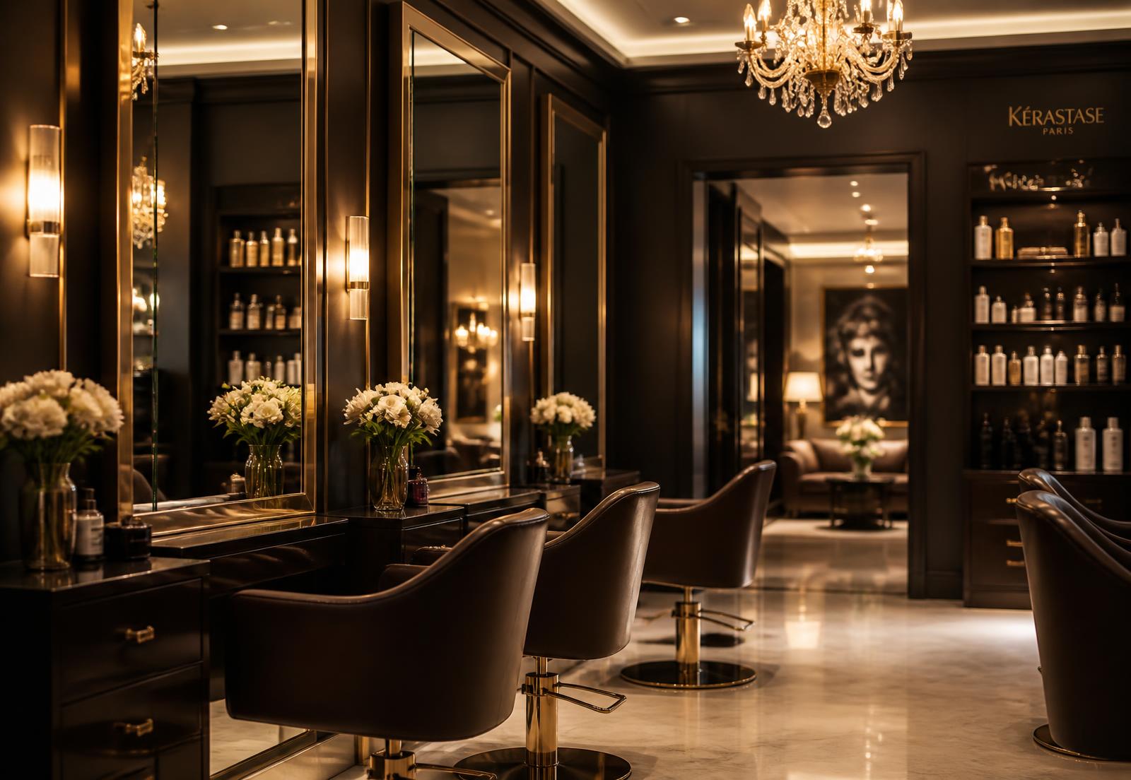 Interior of the Trillionhaire salon styling area